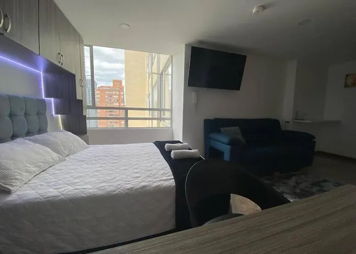 Apartaestudio En El Centro Turistico De Bogota Con Vista Urbana