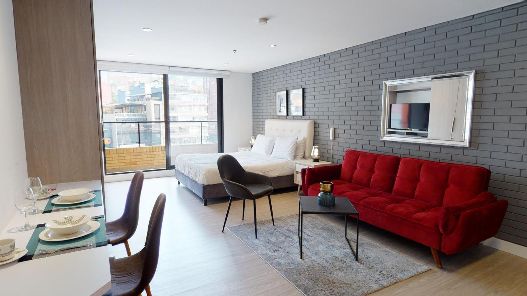 Apartamento 507 Loft Con Vista A Cerros En Chapinero *