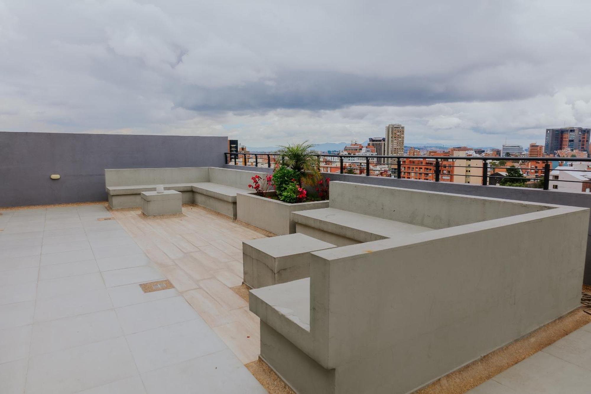 Moderno Estudio Con Gimnasio, Terraza Y Coworking En Apartamento Bogotá